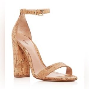 SCHUTZ Women's Enida Cork Block Heel Ankle Strap Sandals
